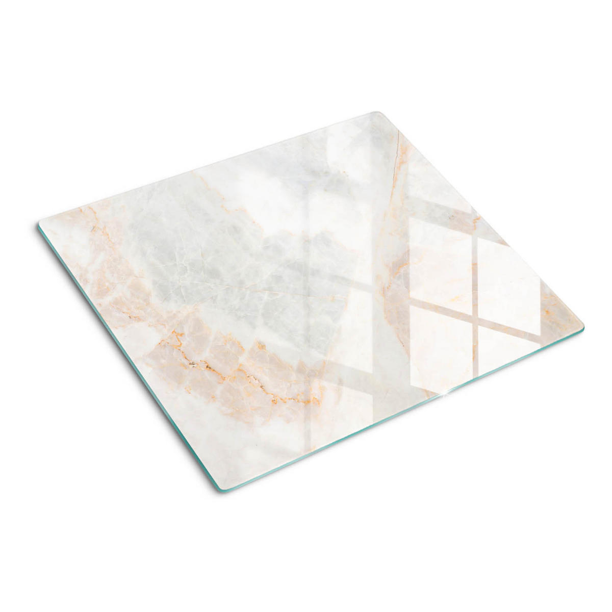 GLASPLATTE 60x52 cm Marmor - Beige, Glas (60/0.4/52cm) - TULUP