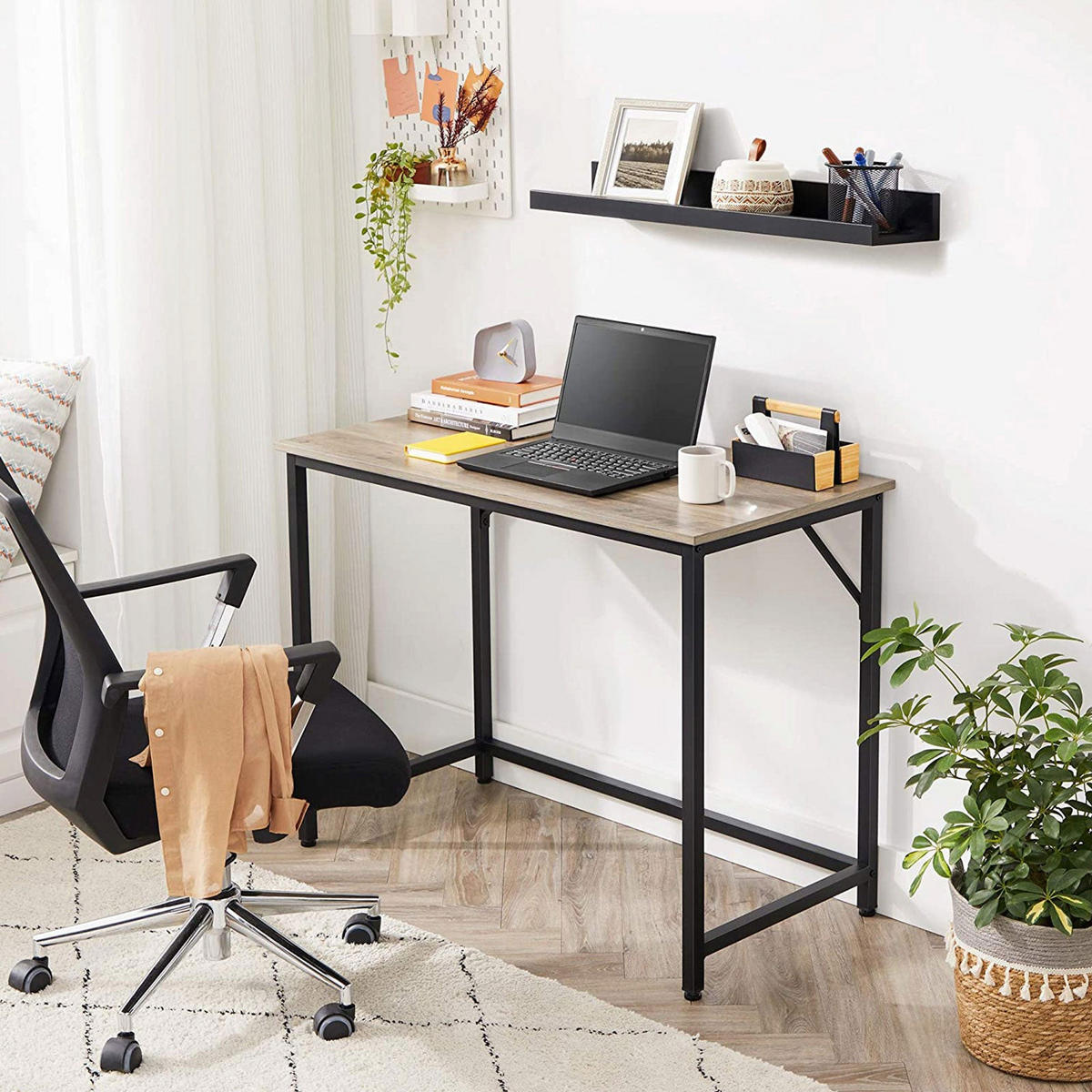 SCHREIBTISCH COMPUTERTISCH - Schwarz Hochglanz, Holzwerkstoff (100/50/75cm) - Hansiro