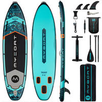 PADDLE BOARD Aufblasbar 351x86x15 cm SUP Angeln - Blau, Kunststoff (86/351/15cm) - Kaket