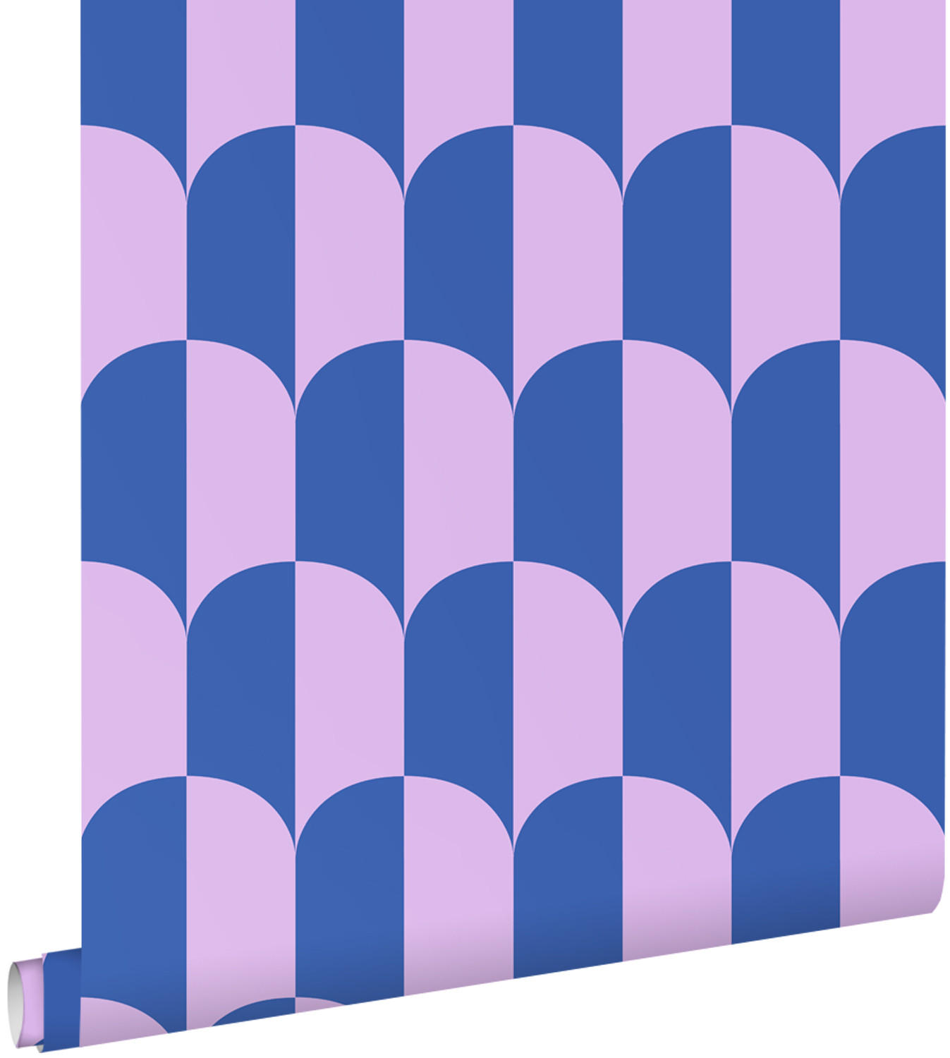 TAPETE Art Decó Muster 53 cm x 10.05 m - Lila, Papier (53/1000cm) - ESTAhome