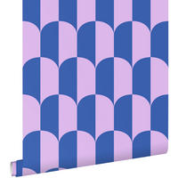 TAPETE Art Decó Muster 53 cm x 10.05 m - Lila, Papier (53/1000cm) - ESTAhome