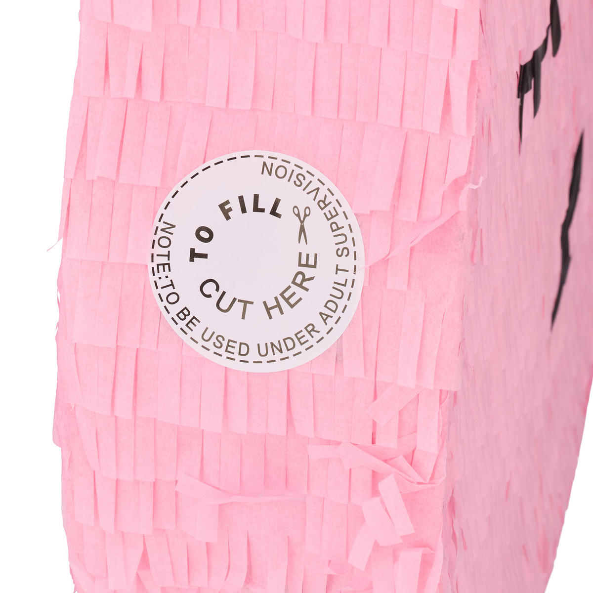 PINATA - Rosa, Papier/Wellpappe (37/34/9cm) - Relaxdays