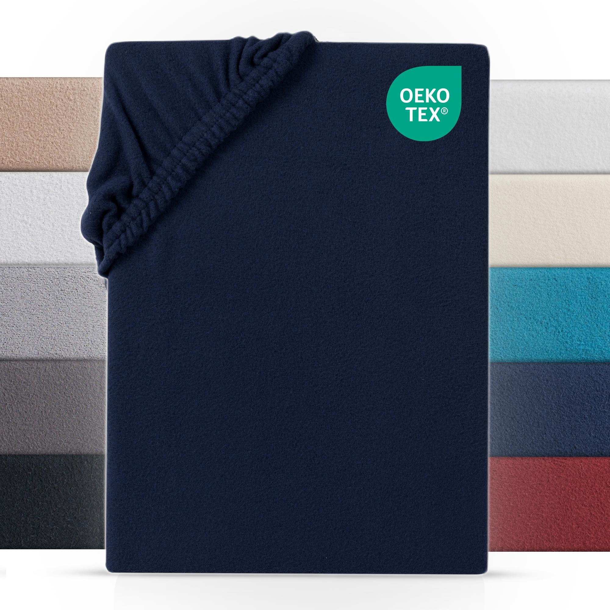 BOXSPRING-SPANNBETTLAKEN 180-200x200-220 cm, Warmes Winter Teddy Fleece Bettlaken Blau - Blau, Textil (200/220cm) - Carpe Sonno