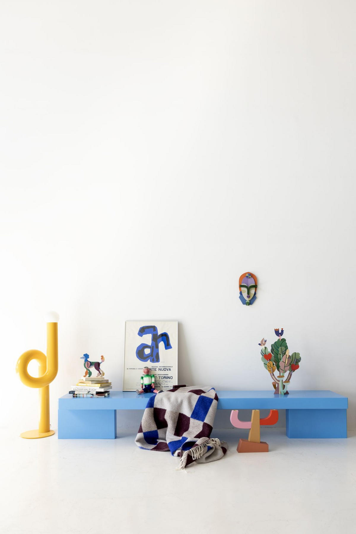 WANDDEKO Moderne Stammesmaske 5.1/36 cm - Multicolor, Wellpappe (5.1/36/17cm) - KUNSTLOFT