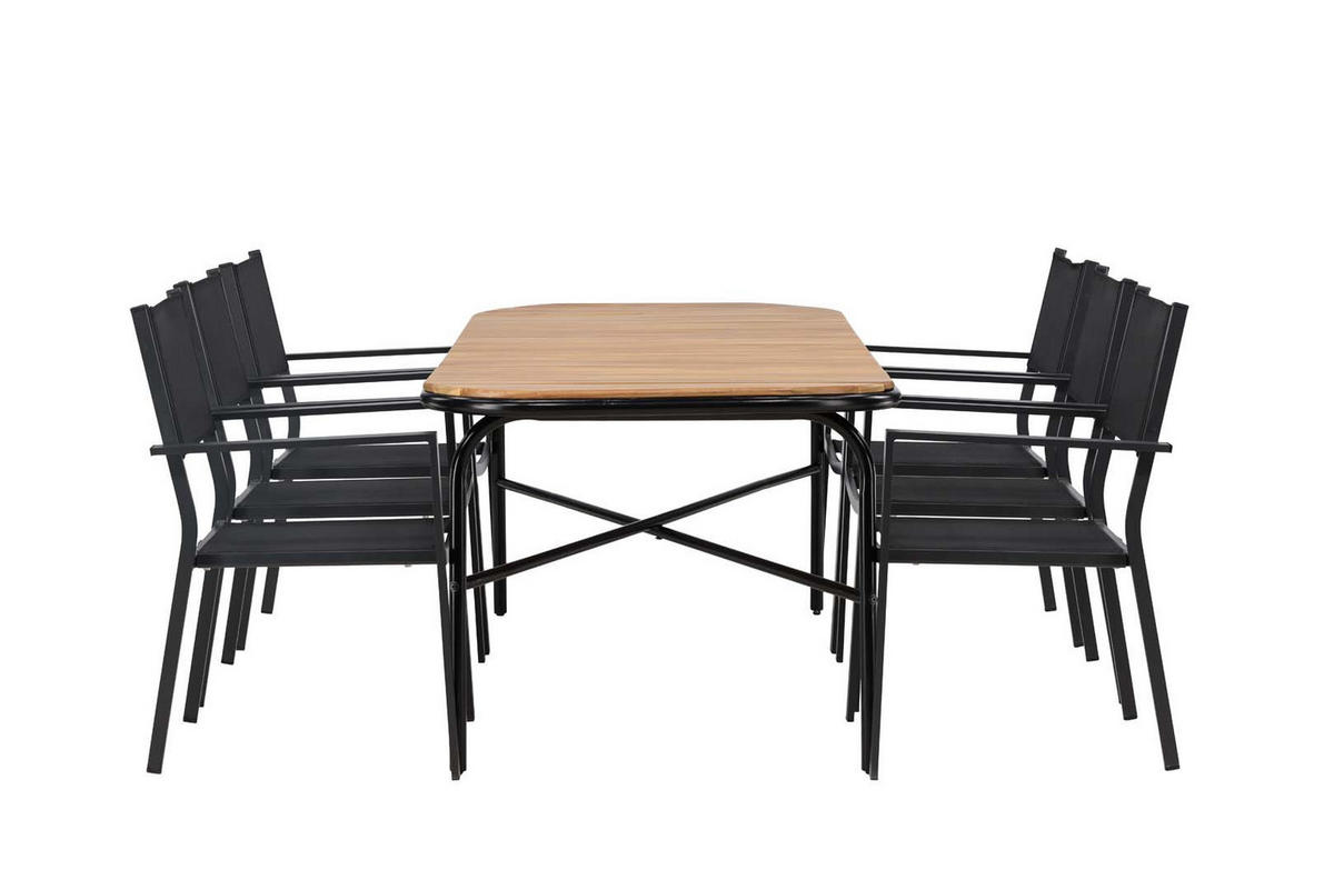 GARTENSET schwarz - Schwarz, Holzwerkstoff - ebuy24