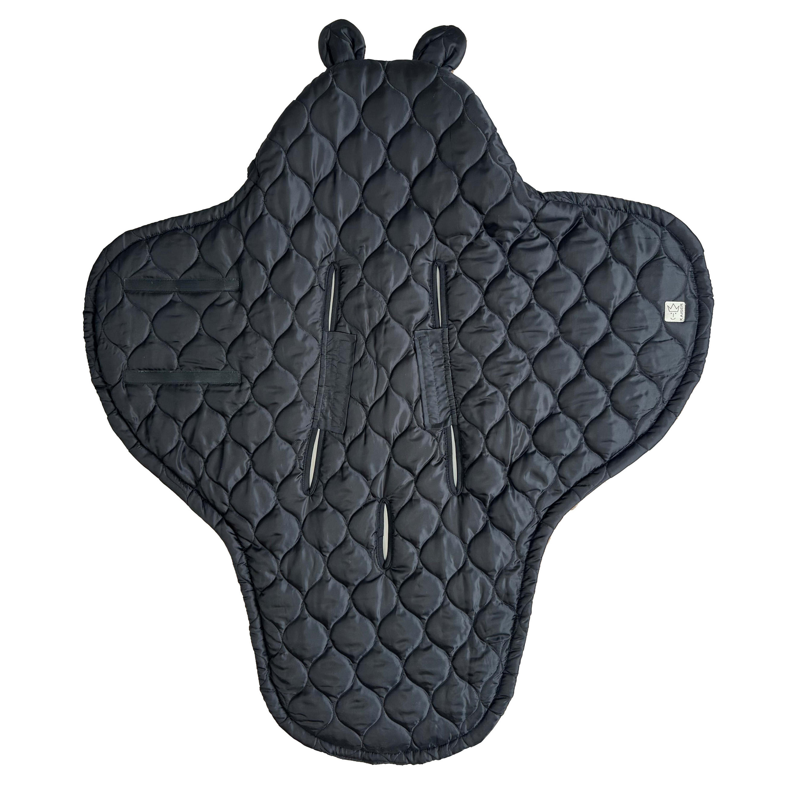 BABYSCHALENWRAP Recy Small, black/light brown - Schwarz/Braun, Textil (32/7/77cm) - Kaiserbaby