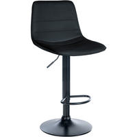 BARHOCKER Lederlook schwarz - Schwarz, Textil/Metall (45/89/46cm) - CLP
