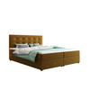 BOXBETT FADO 22 mit Matratze H3, Bonell und Topper 140x200 Itaka 33 - Orange, Holz/Textil (140/200cm) - Bedante