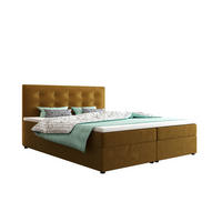 BOXBETT FADO 22 mit Matratze H3, Bonell und Topper 140x200 Itaka 33 - Orange, Holz/Textil (140/200cm) - Bedante