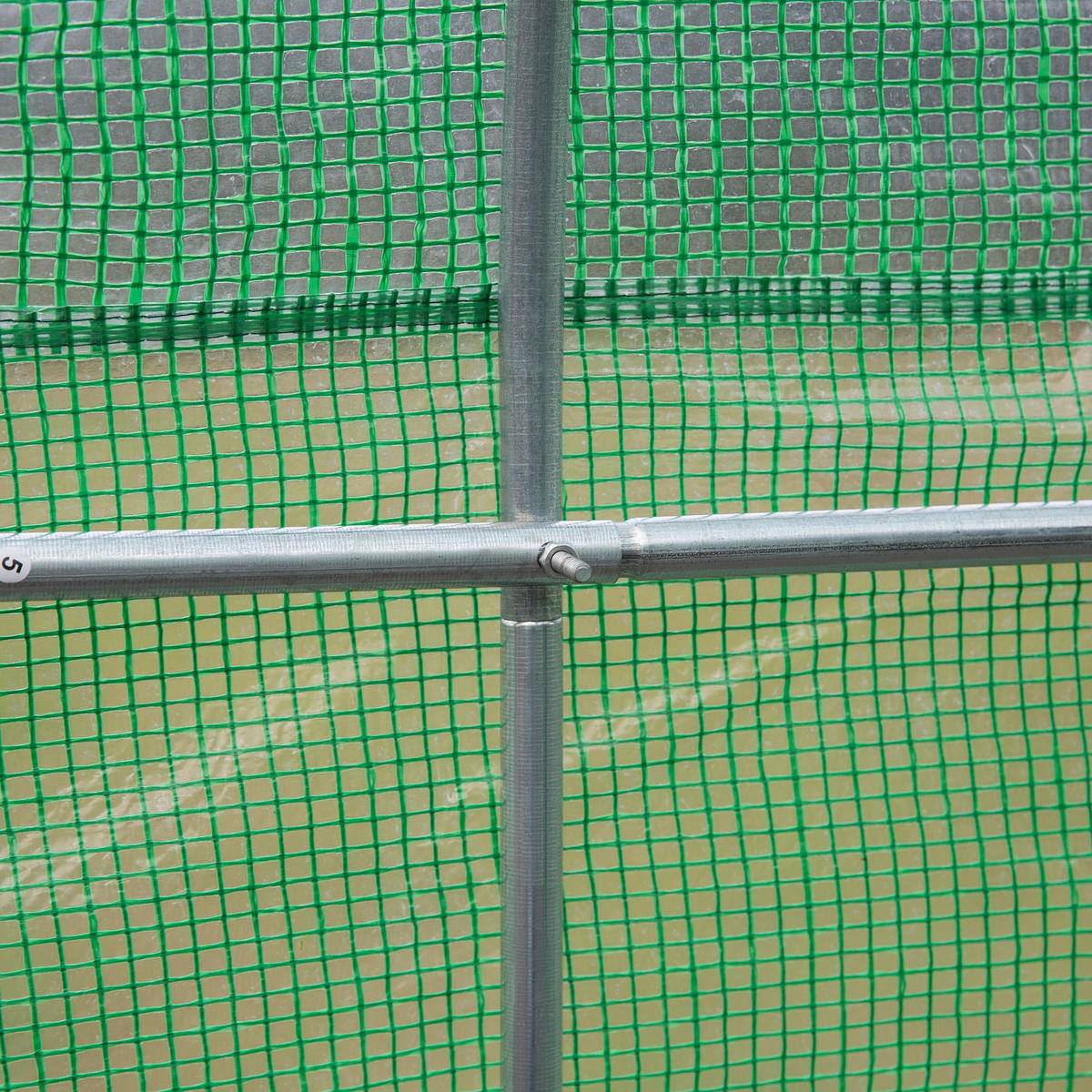 FOLIENGEWÄCHSHAUS, Dunkelgrün, Eisenrohr, PE - Dunkelgrün, Kunststoff (300/200/350cm) - Outsunny