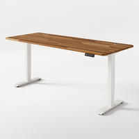 SCHREIBTISCH Elektrisch Höhenverstellbarer HomePro 200x80cm Weiß/Massive Walnuss mit Memory-Funktion, Anti-Kollisions Technologie - Walnussfarben/Weiß, Holz (80/200/63.5cm) - Desktronic