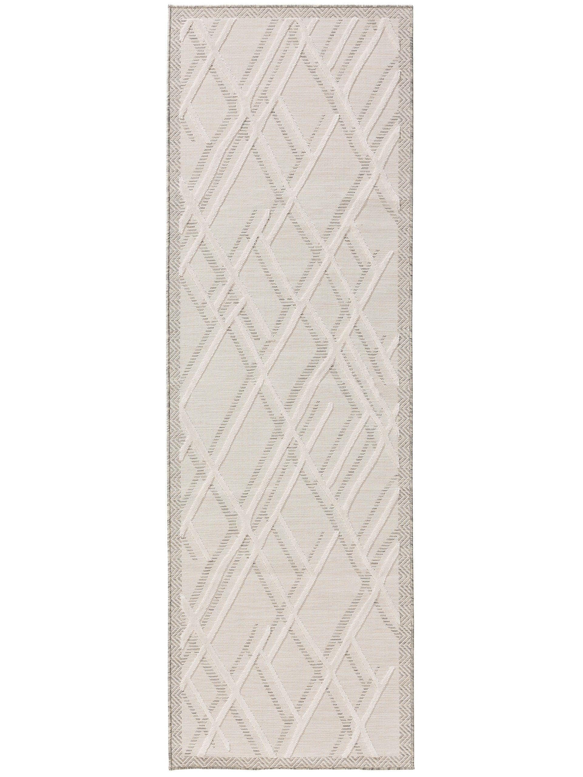 OUTDOORLÄUFER Flora Cream 80x250 cm - Creme, Kunststoff (80/250cm) - benuta