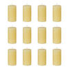 STUMPENKERZE (12er Set) Rustic - Gelb, Paraffin (13cm) - Butlers