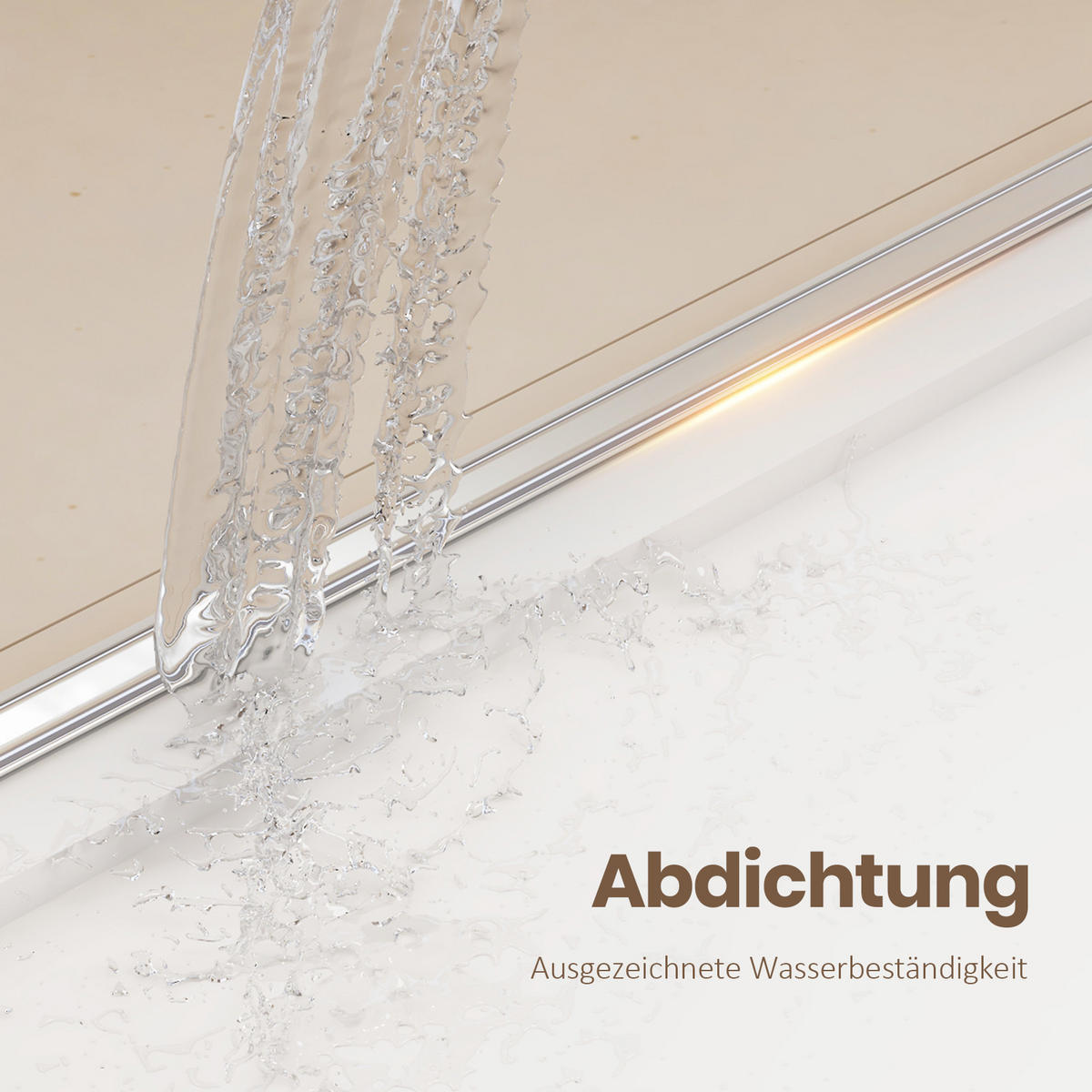 DUSCHTRENNWAND Drehfalttür Chrom 80/195 cm - Chromfarben, Glas (80/195cm) - EMKE