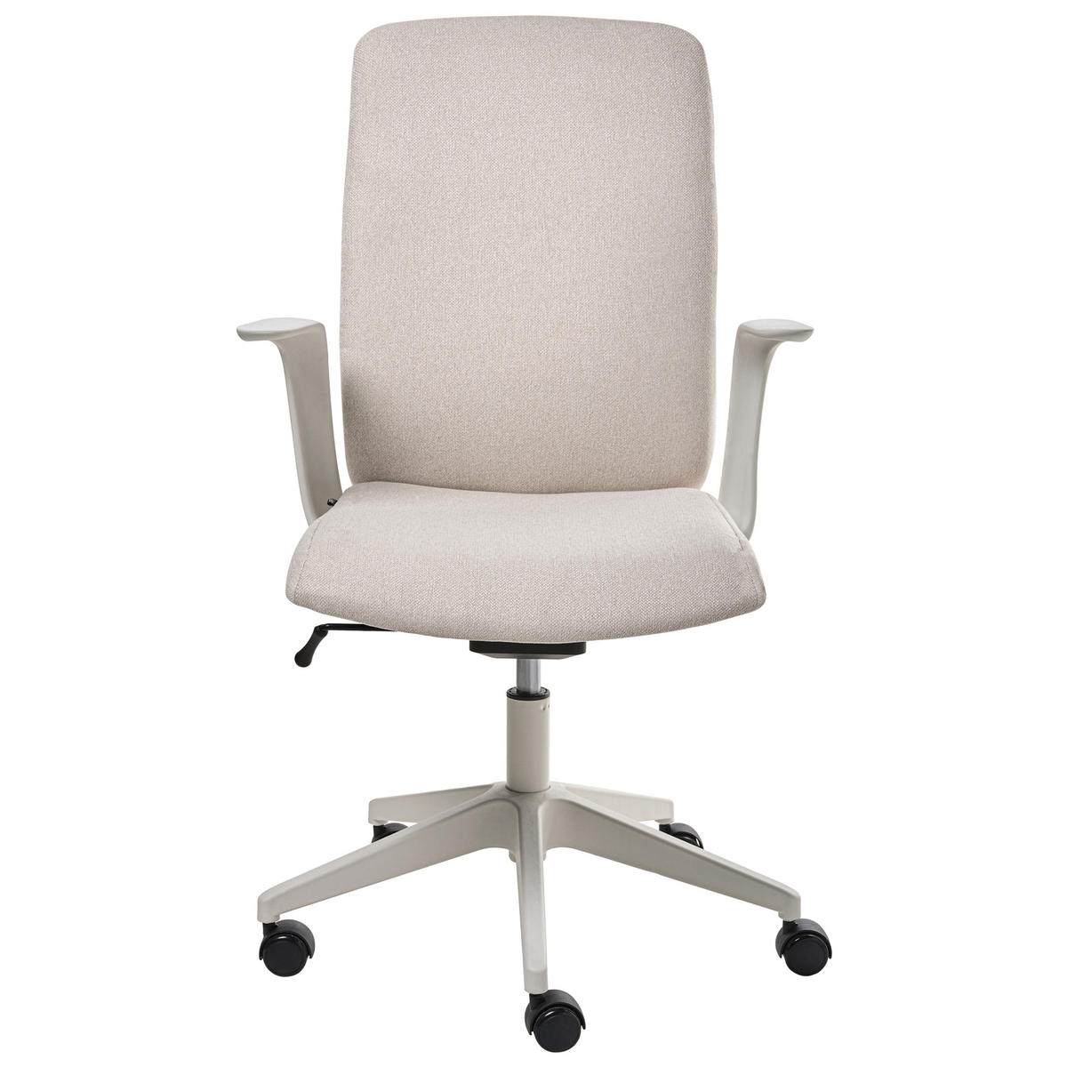 BÜROSTUHL Beige Captain - Beige/Weiß, Textil (62/100/58cm) - Beliani