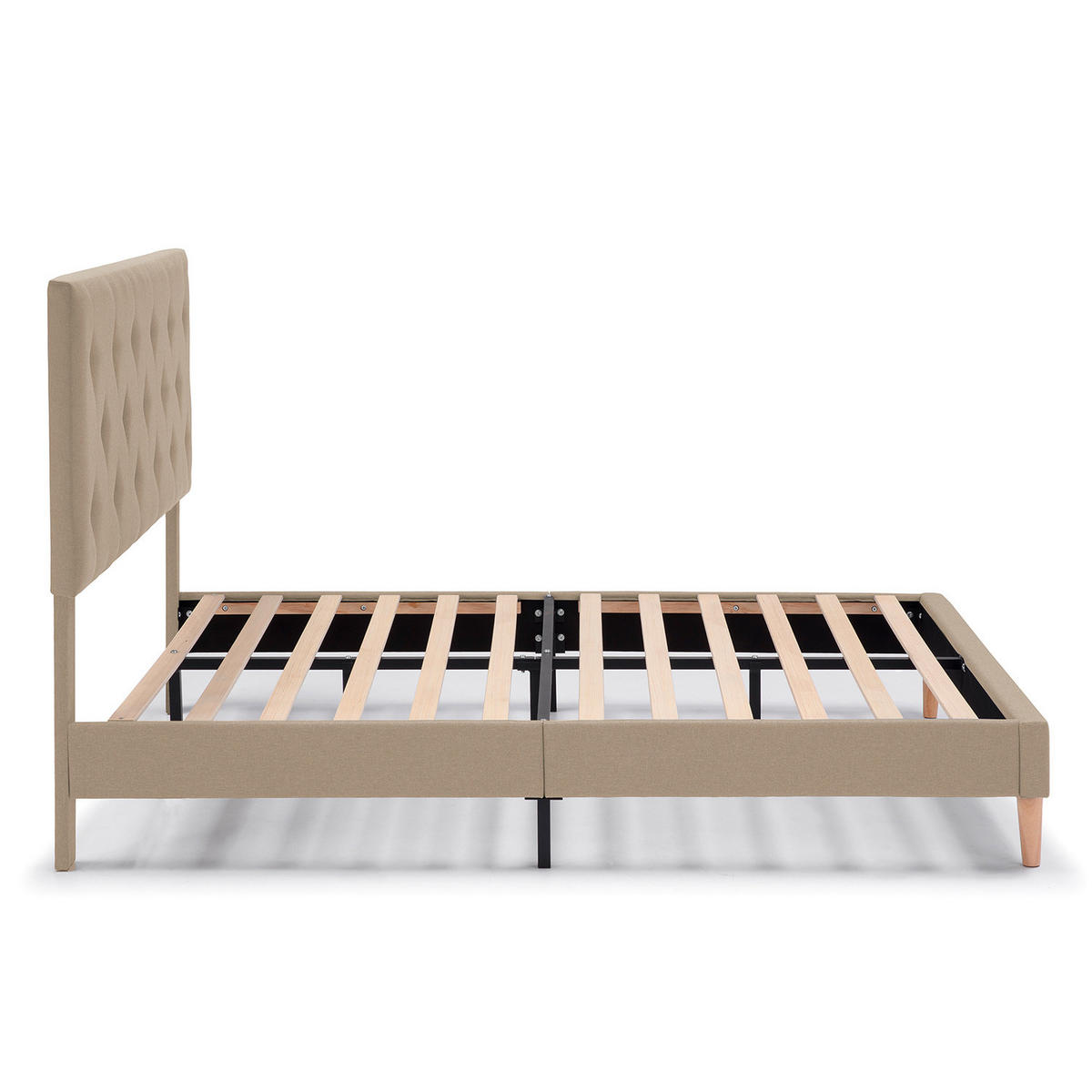 POLSTERBETT 90x190 cm Rosi, Beige - Beige, Textil (90/190cm) - VS Venta-stock