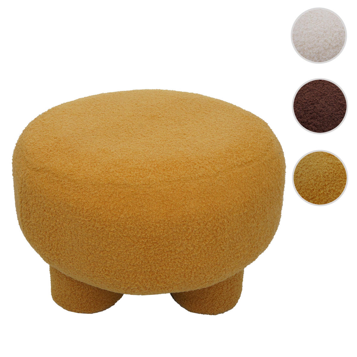HOCKER Gelb - Gelb, Textil (55/40/55cm) - MCW