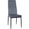 STUHL Samt hellgrau - Hellgrau, Textil/Metall (41.5/99/40cm) - CLP