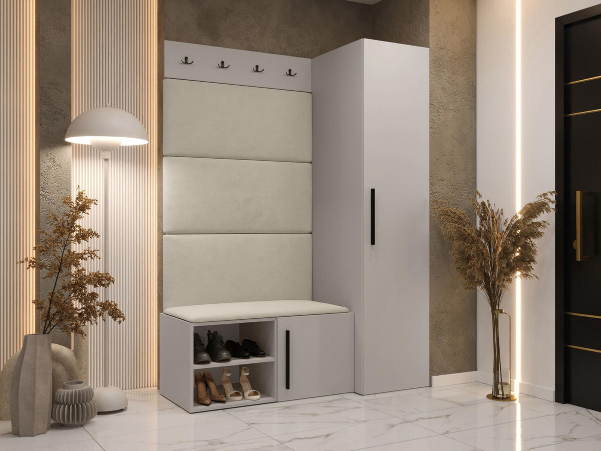 GARDEROBEN-SET Medi II - Kaschmir/Beige, Holzwerkstoff/Kunststoff (40/191/50cm) - MIRJAN24