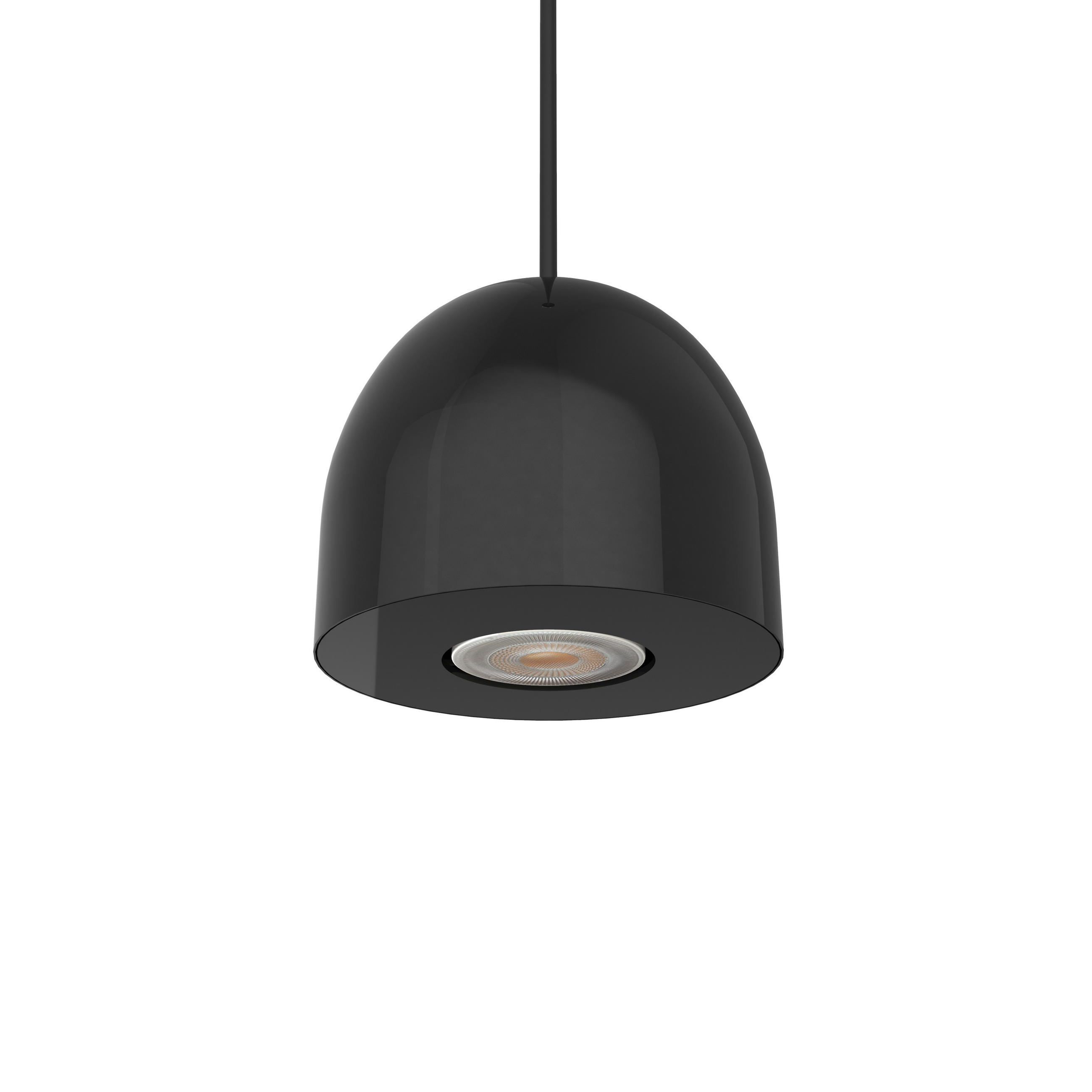 HÄNGELEUCHTE Campanella - Schwarz Hochglanz, Metall (10/8/120cm) - Lumicom