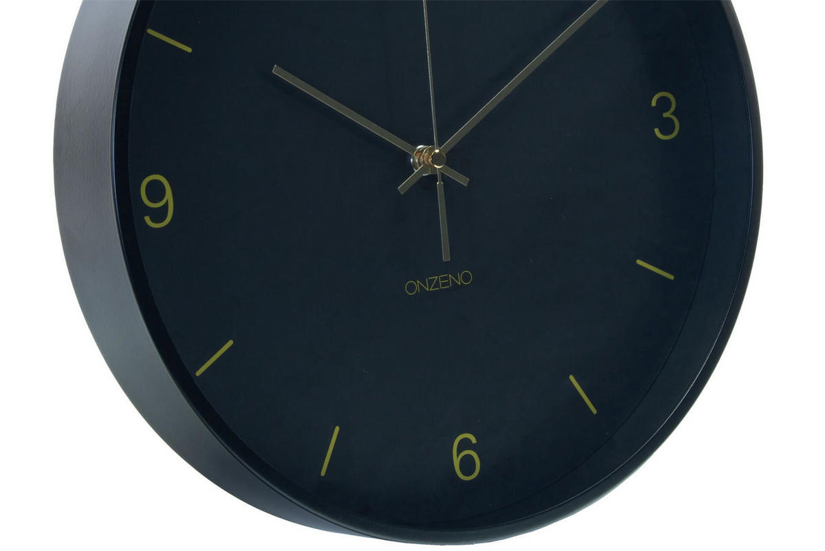 WANDUHR Design Blau 30/30 cm - Blau, Glas (30/30/5cm) - ONZENO