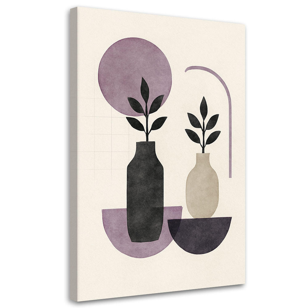 LEINWANDBILD Abstraktion 60x90cm - Lila, Textil (60/90cm) - Feeby