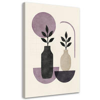 LEINWANDBILD Abstraktion 60x90cm - Lila, Textil (60/90cm) - Feeby