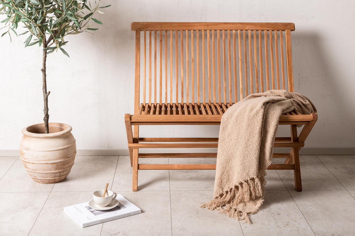 GARTENBANK Teak Dekor - Teakfarben, Holzwerkstoff (100/89/100cm) - ebuy24