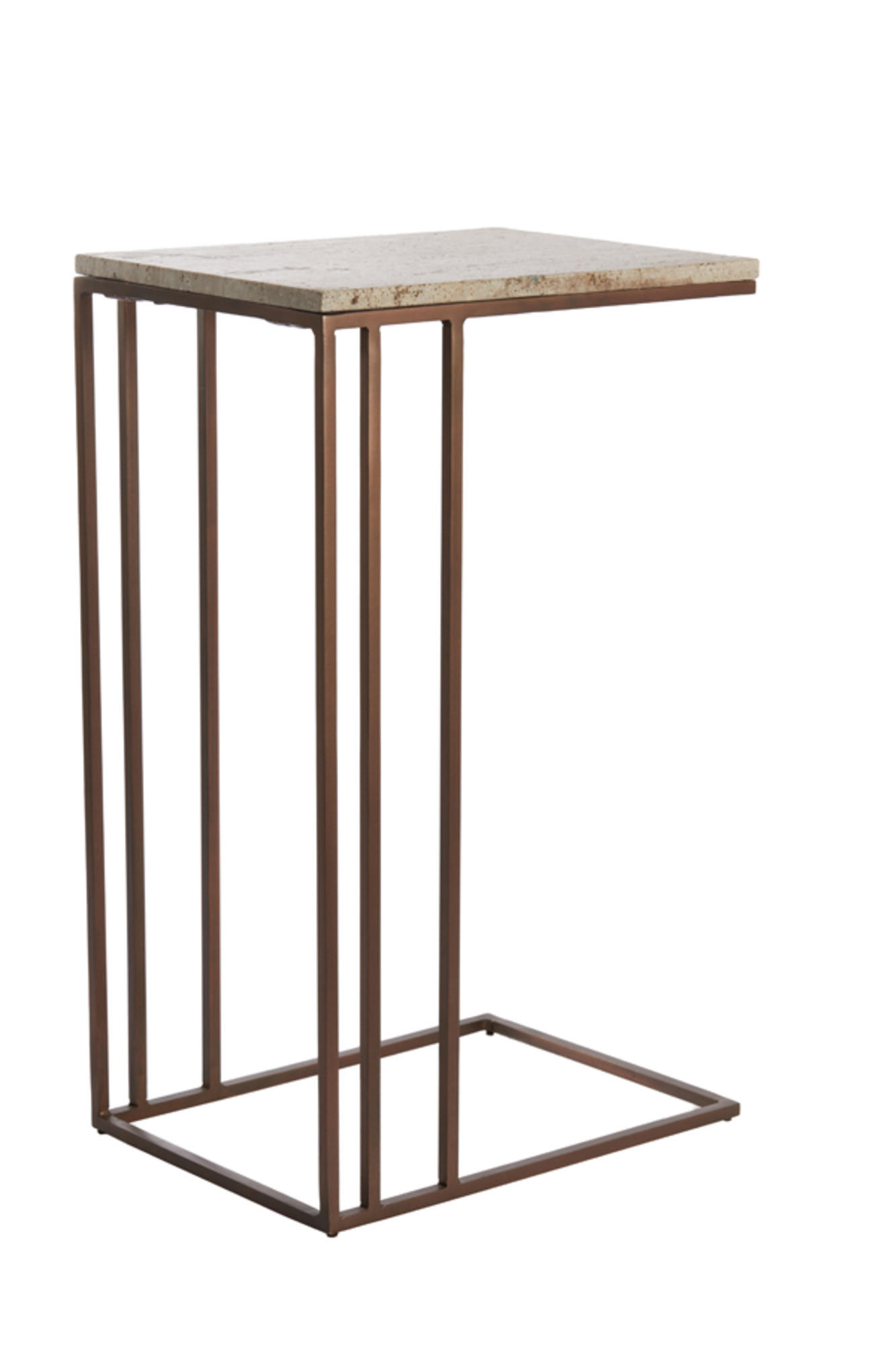 BEISTELLTISCH Roshan Braun 41/31/66 cm - Braun/Grau, Metall (41/31/66cm) - Light & Living