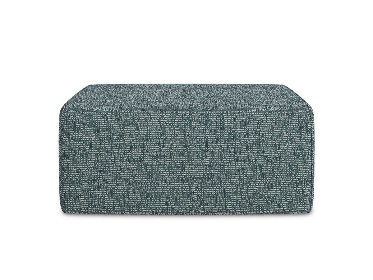 POUF Strukturstoff Stoff Blau - Blau/Blaugrau, Kunststoff/Textil (90/80/60cm) - Makamii