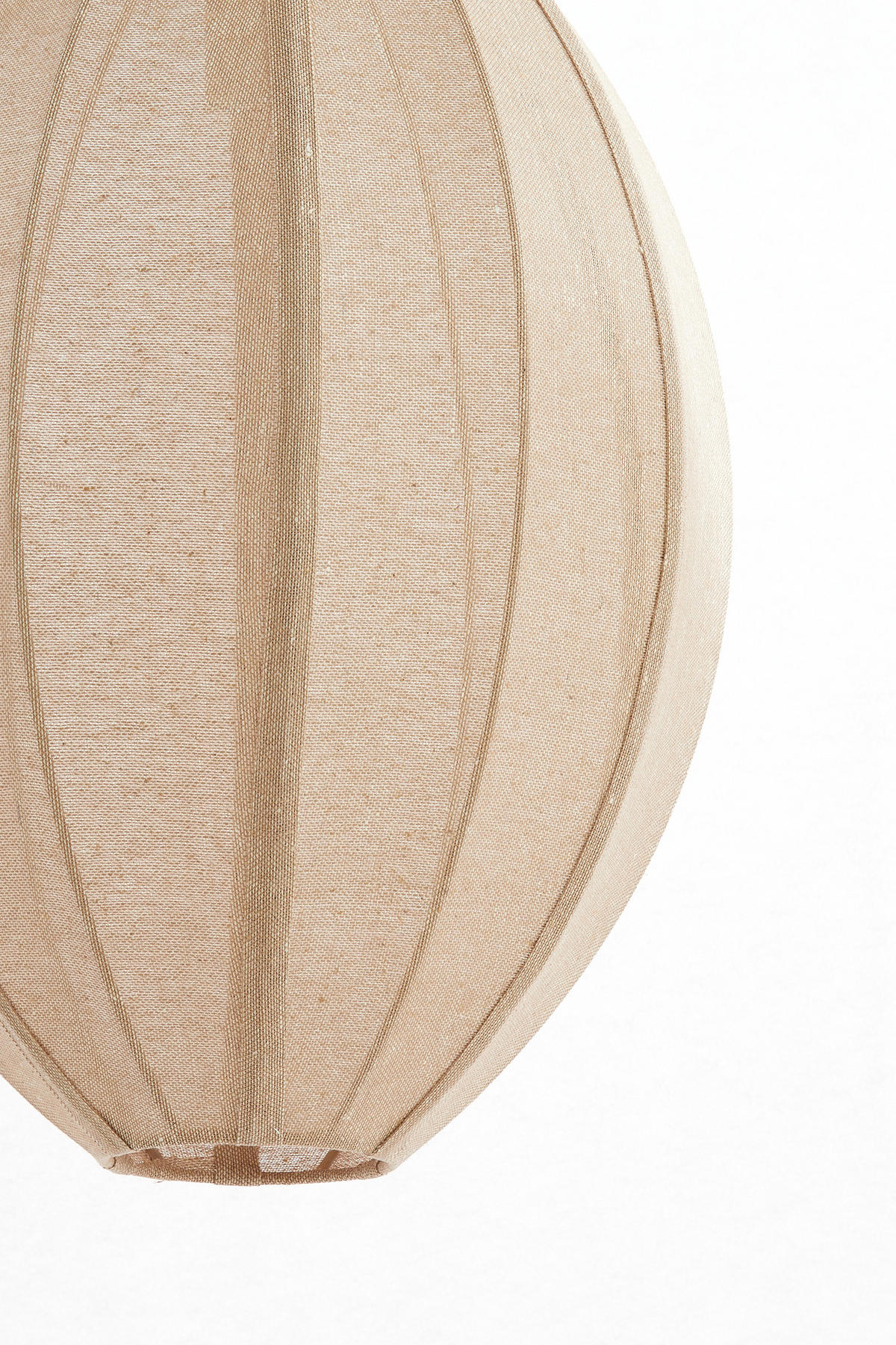 HÄNGELAMPE Milatos Braun Ø38/51 cm - Beige, Textil (38/38/51cm) - Light & Living