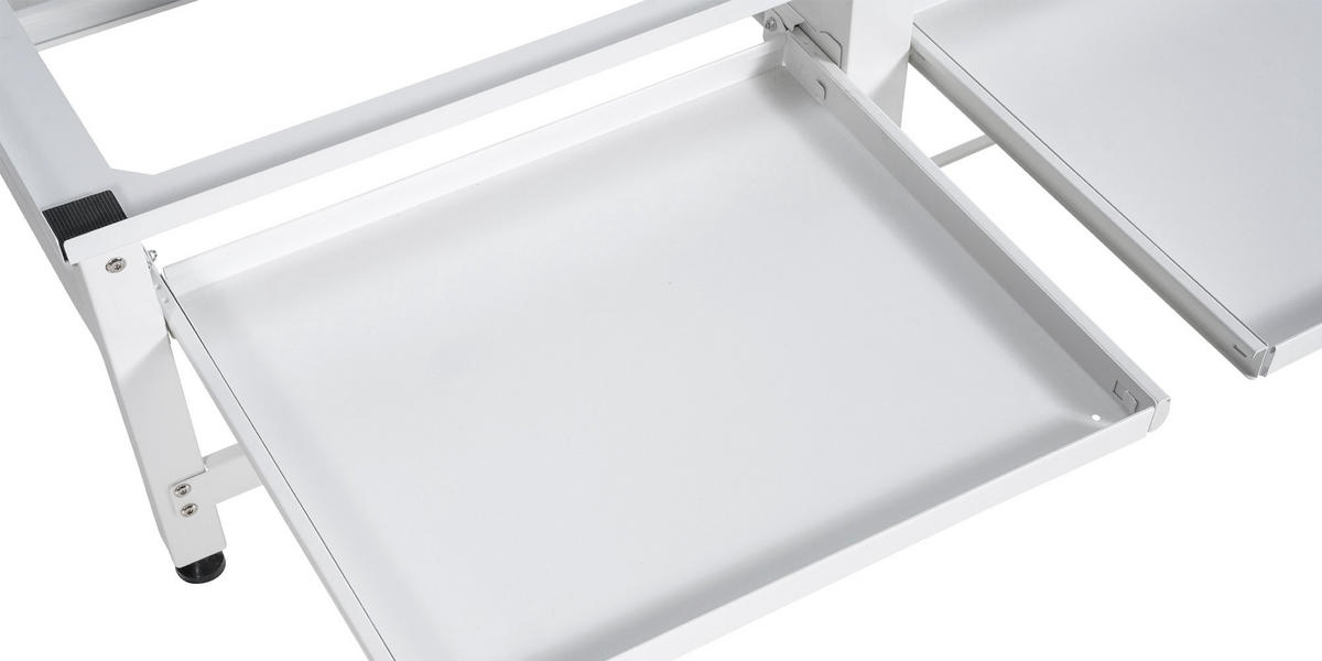 WASCHMASCHINENUNTERGESTELL doppelt DAVID für je 200kg Weiß - Weiß, Metall (124/38/61cm) - DELUKE