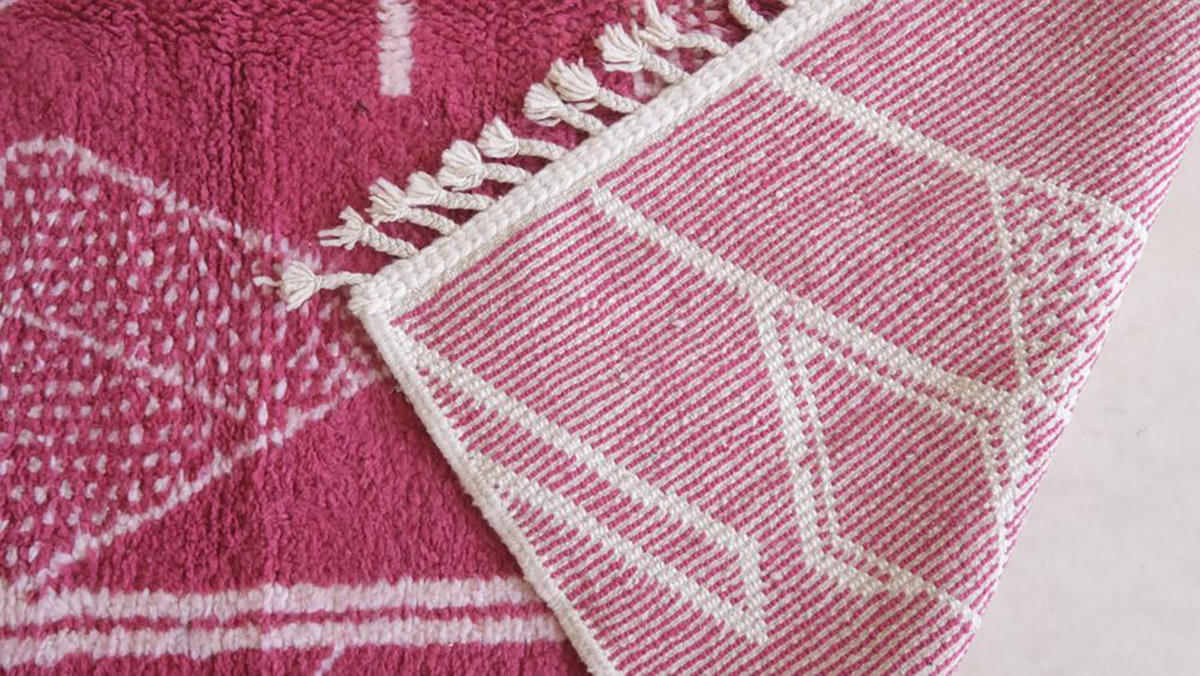 BERBERTEPPICH aus reiner Wolle 184x 253 cm - Pink, Naturmaterialien (184/253cm) - AFK Living