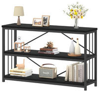 KONSOLENTISCH Metall Holz Industrial Design 160 x 34 x 74 cm - Schwarz, Holzwerkstoff/Metall (160/74/34cm) - Quality Elegance