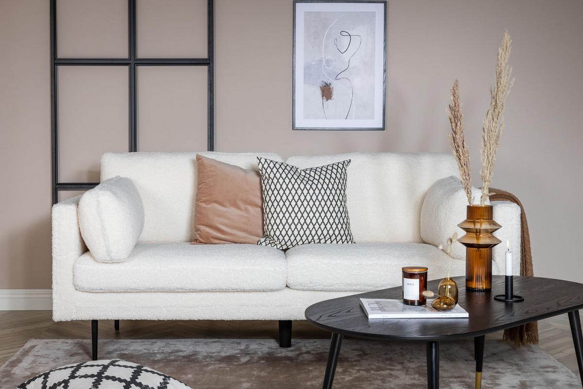 3-SITZER-SOFA weiß - Weiß, Textil (203/84/86cm) - ebuy24