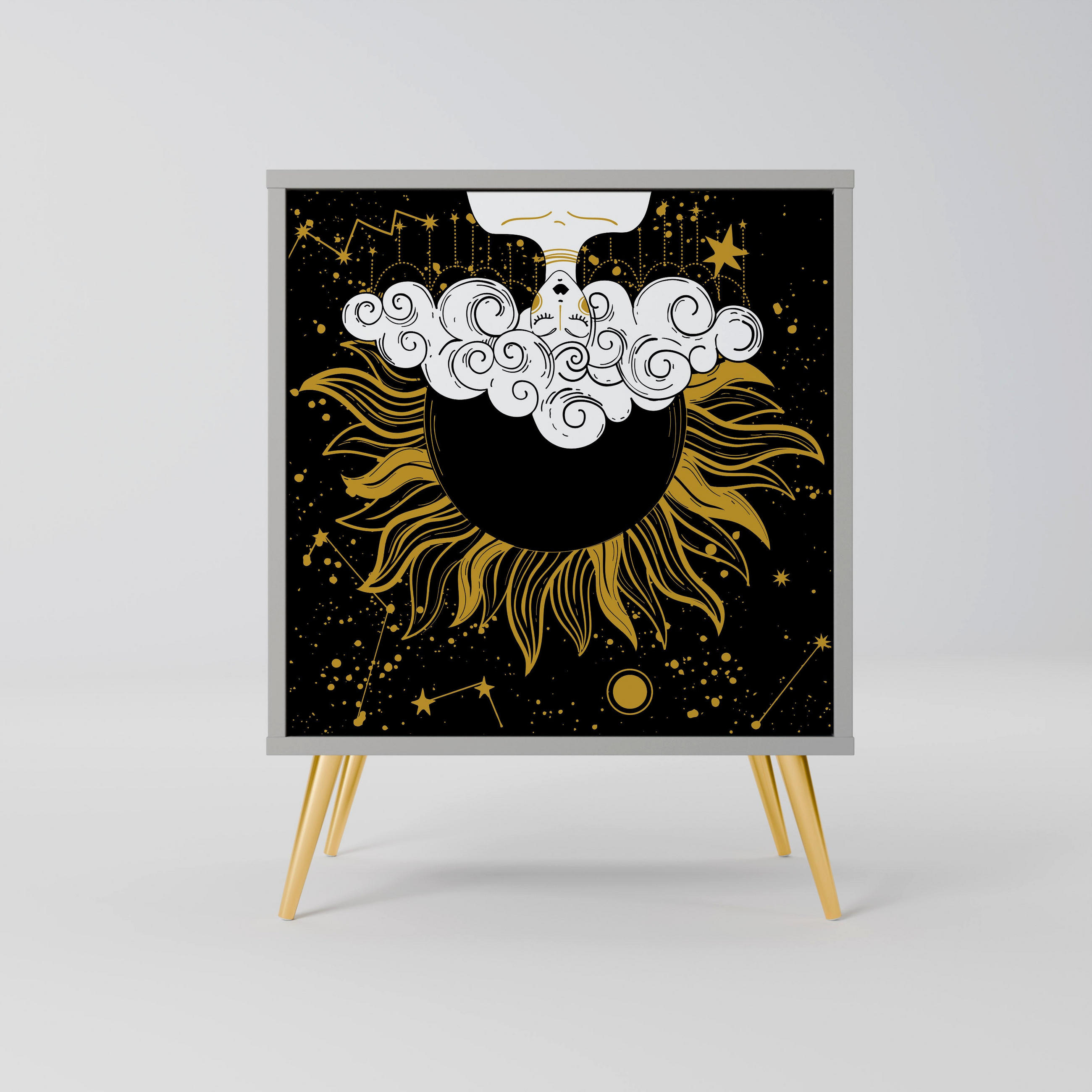 SpaceRebels Sideboard Grau 57.5x75.5x42 cm