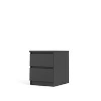 NACHTSCHRANK mattschwarz - Schwarz, Holzwerkstoff (40/50/50cm) - ebuy24