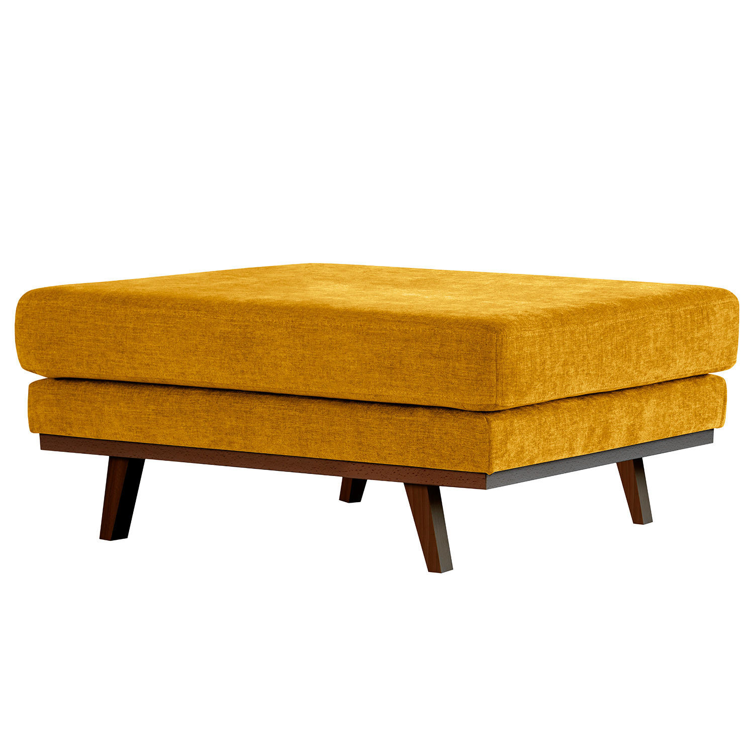 POLSTERHOCKER - Gelb/Buchefarben, Textil (85/43/60cm) - home24