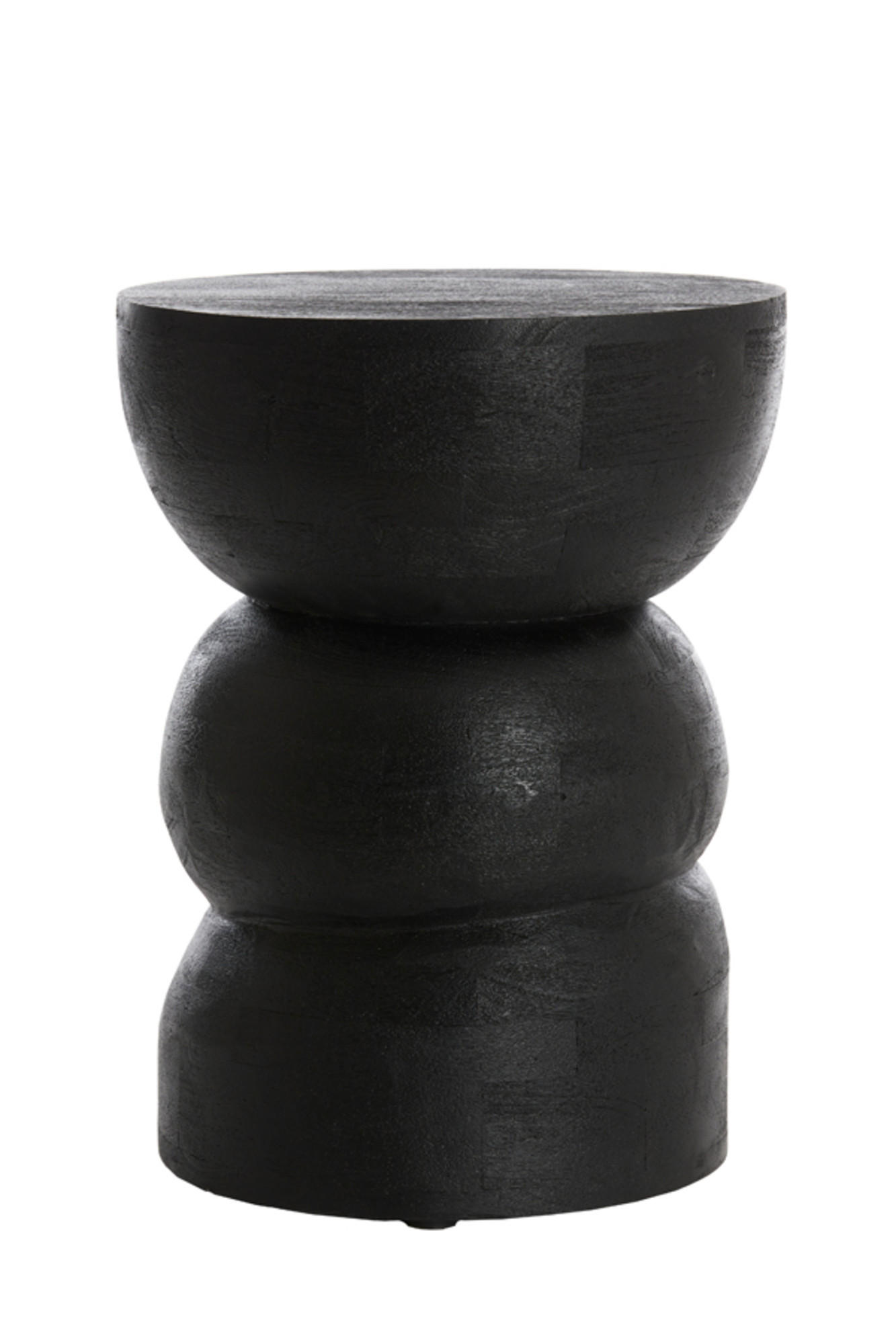 BEISTELLTISCH Azalio Schwarz Ø35/45 cm - Schwarz, Holz (35/35/45cm) - Light & Living