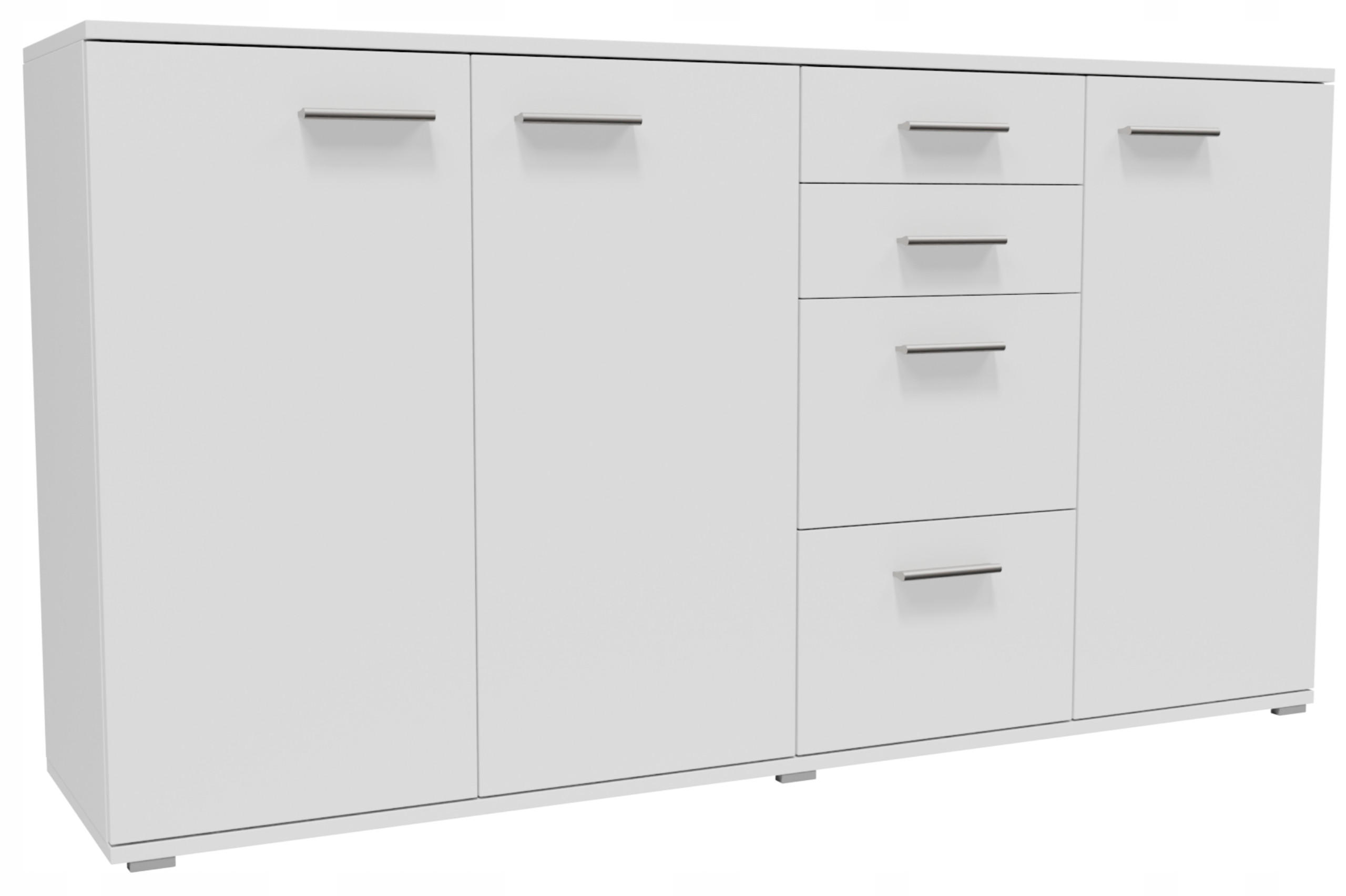 KOMMODE CR3-KD4 Weiß 137,8/34/73,5 cm - Weiß, Holzwerkstoff (137.8/73.5/34cm)