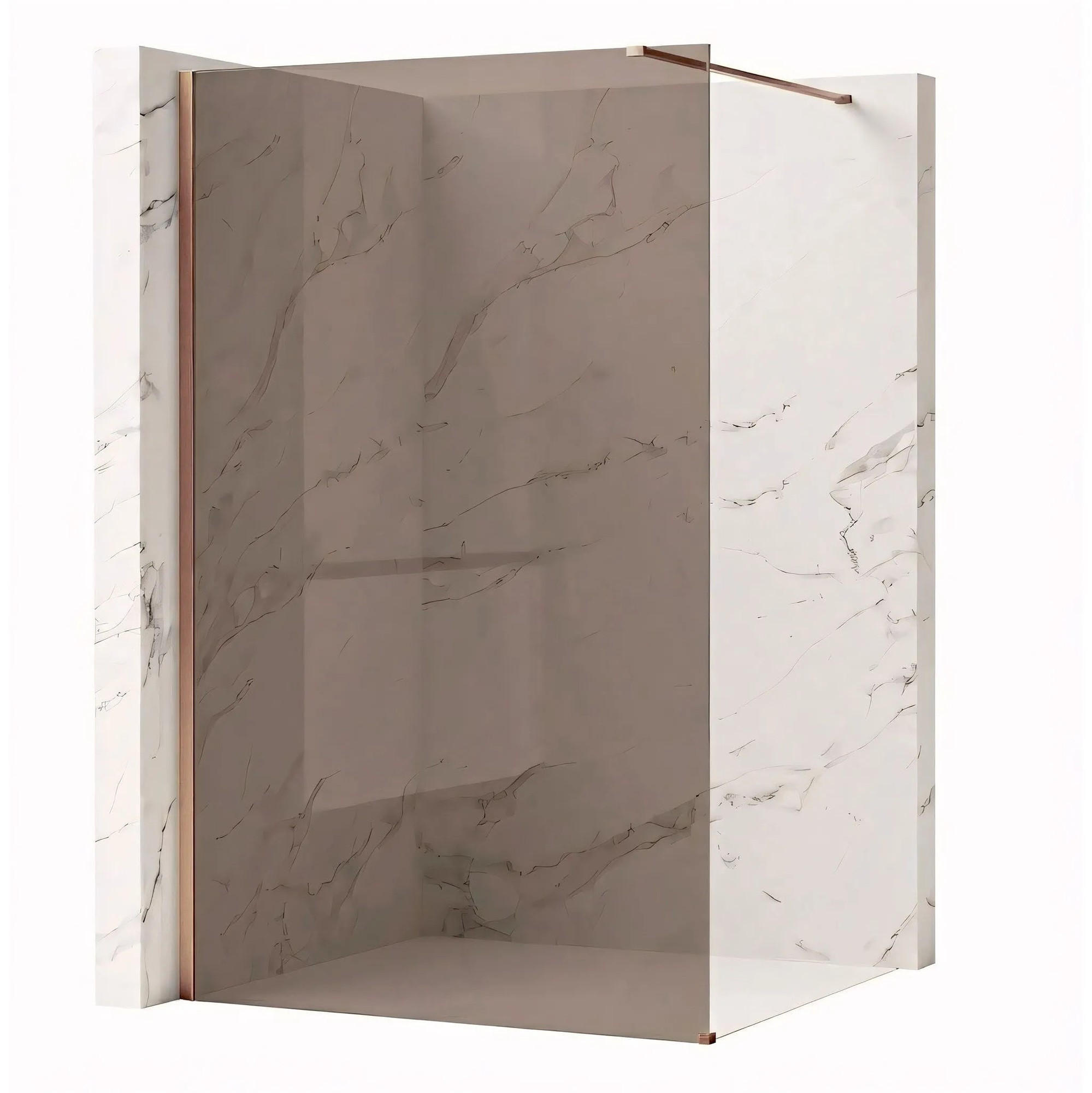 REA Duschwand Kupfer 110x195x120 cm