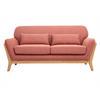 SOFA Skandinavisch 2-Sitzer Terrakotta Samt Stoff Helles Holz YOKO - Terracotta, Textil (85/79/159cm) - Miliboo
