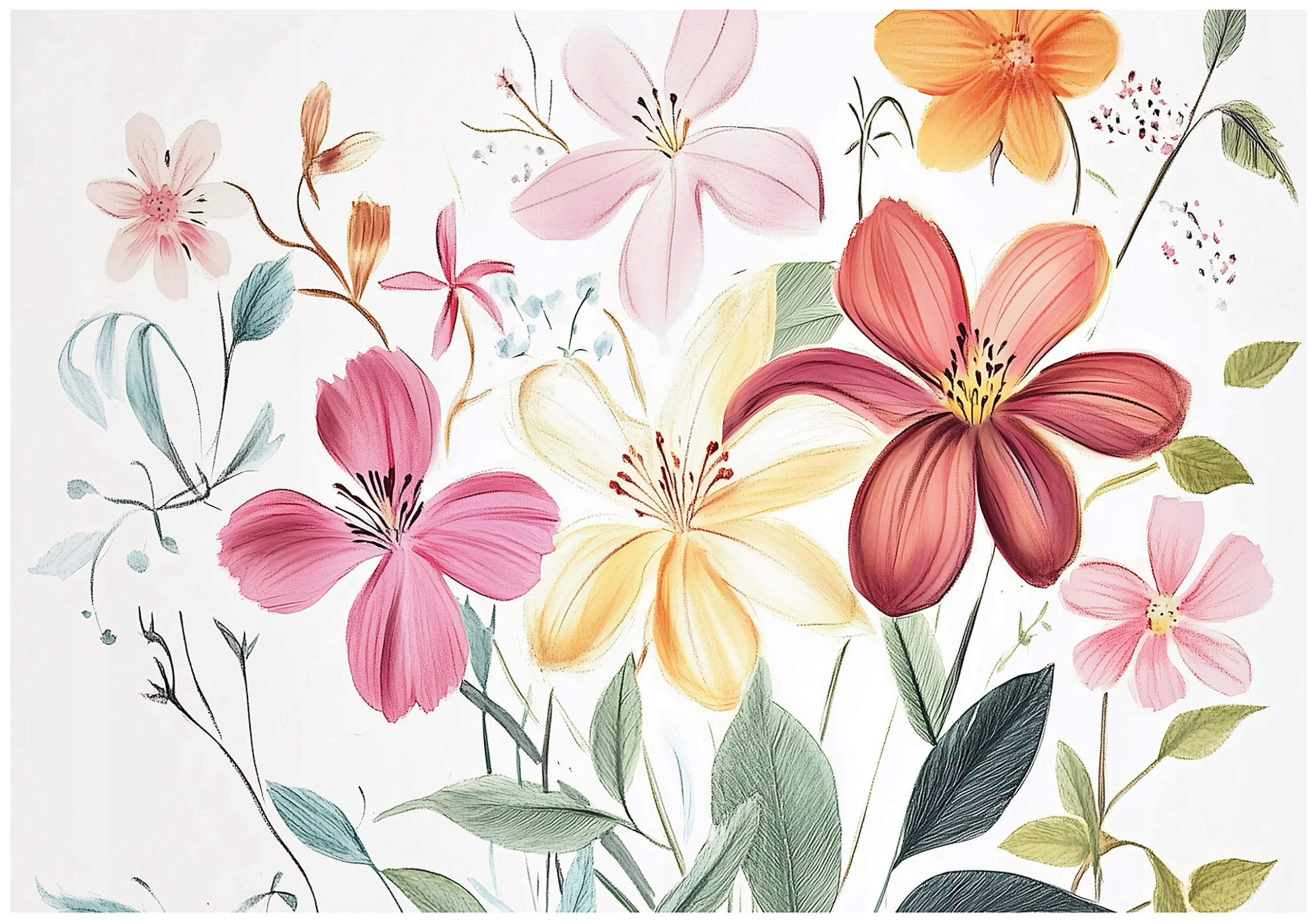 TAPETE Kinderzimmer Mädchen Blumen Vlies Fototapete 350x250 - Multicolor, Papier (350/250cm) - Wallarena