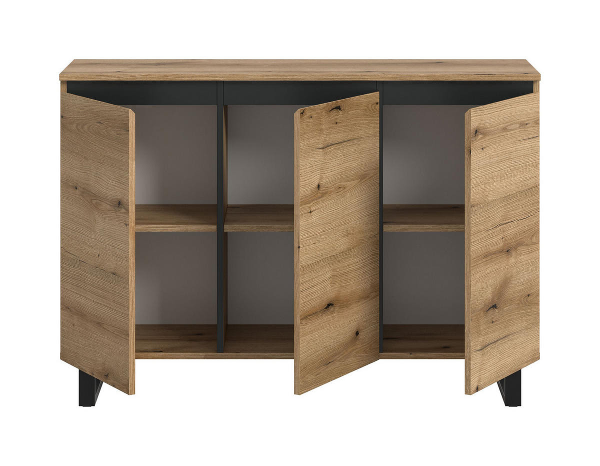 SIDEBOARD Estela (B/H/T: ca. 120/84/36 cm) in Evoke Oak Nachbildung/Evoke Oak Nachbildung - Eichefarben, Holzwerkstoff (120/84/36cm)