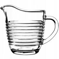 GLASKANNE für Milch, 200 ml, gestreift - Transparent, Glas (0.2L) - KADAX