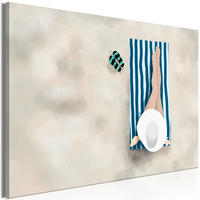 KUNSTDRUCK Beige 120/80 cm - Blau/Beige, Textil (120/80cm) - KUNSTLOFT