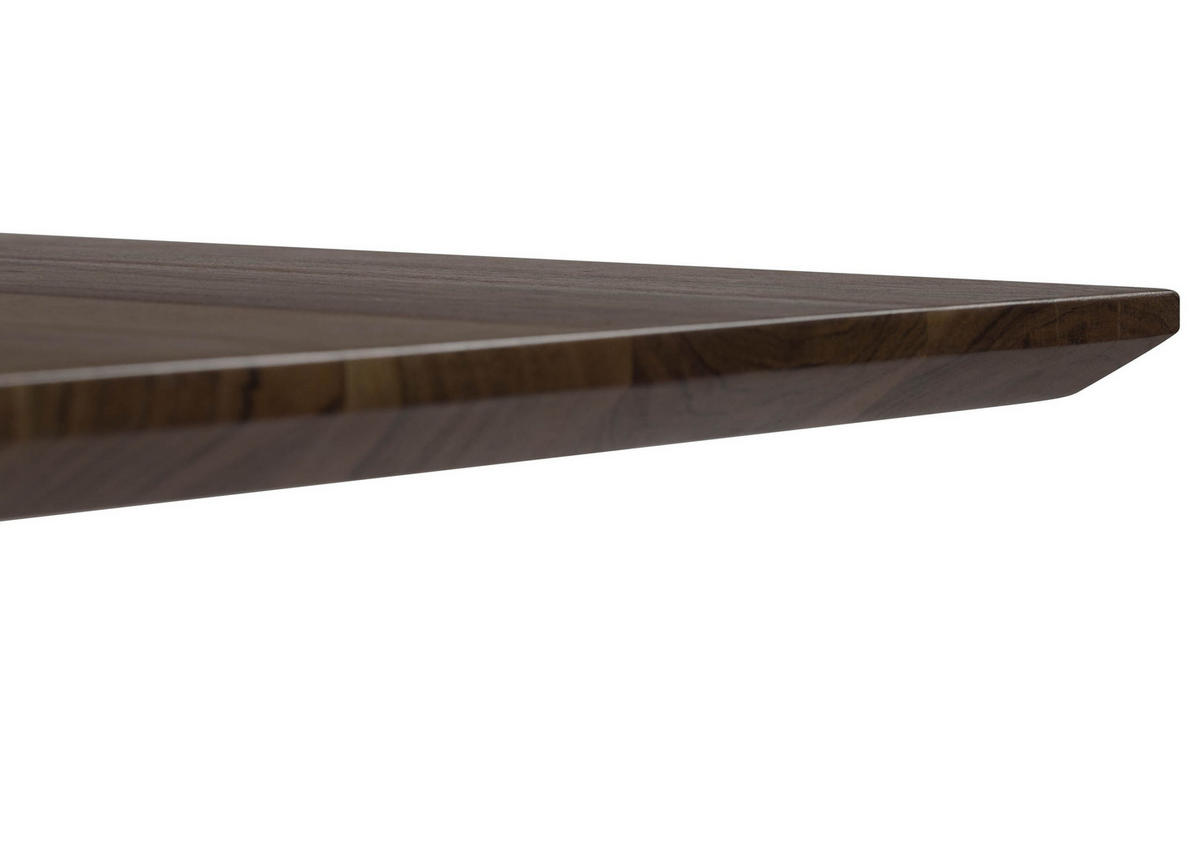 ESSTISCH Akazie 180x90x75 grau lackiert / ausgestellte X-Beine anthrazit matt SWISS EDGE - Grau, Holz (180/90/75cm) - Massivmoebel24