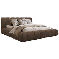 POLSTERBETT NUBEA CLASSIC 140/200 - Braun Velvet - ohne Matratze - Braun, Textil (140/200cm) - MKS