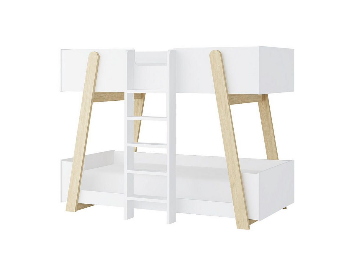 ETAGENBETT - 2 -Sitzer - Holzspan - naturfarben hell, weiß - CORODELA - Naturfarben, Holz (96.3/196cm) - Vente-Unique