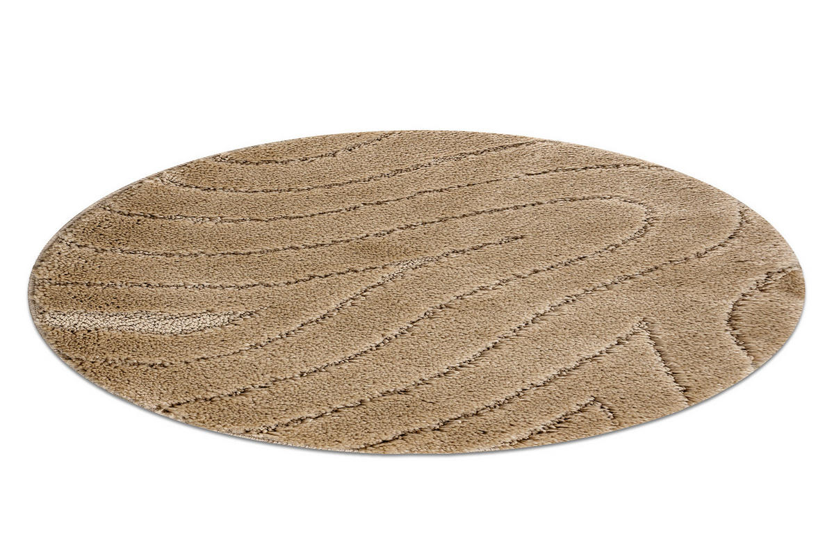 TEPPICH Dywaniki łazienkowe 100 cm - Beige, Textil (100/100cm) - rugsX